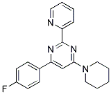 4-(4-FLUOROPHENYL)-6-PIPERIDIN-1-YL-2-PYRIDIN-2-YLPYRIMIDINE Struktur