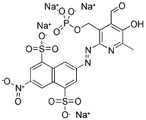 PYRIDOXAL-5'-PHOSPHATE-6-(2'-NAPHTHYLAZO-6'-NITRO-4',8'-DISULFONATE) TETRASODIUM SALT Structure