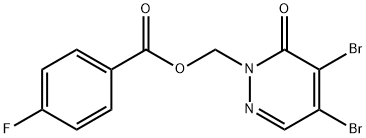 [4,5-DIBROMO-6-OXO-1(6H)-PYRIDAZINYL]METHYL 4-FLUOROBENZENECARBOXYLATE Struktur