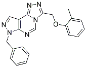 7-BENZYL-3-[(2-METHYLPHENOXY)METHYL]-7H-PYRAZOLO[4,3-E][1,2,4]TRIAZOLO[4,3-C]PYRIMIDINE Struktur