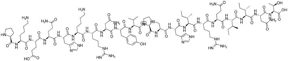 H-PRO-LYS-GLU-GLN-HIS-LYS-ARG-ASN-TYR-VAL-PRO-CYS-HIS-ILE-ARG-GLN-ILE-ILE-ASN-THR-OH Struktur