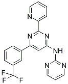 N-(2-PYRIDIN-2-YL-6-[3-(TRIFLUOROMETHYL)PHENYL]PYRIMIDIN-4-YL)PYRIMIDIN-2-AMINE Struktur