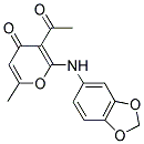 3-ACETYL-2-(BENZO[1,3]DIOXOL-5-YLAMINO)-6-METHYL-PYRAN-4-ONE Struktur