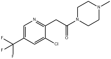 2-[3-CHLORO-5-(TRIFLUOROMETHYL)-2-PYRIDINYL]-1-(4-METHYLPIPERAZINO)-1-ETHANONE Struktur