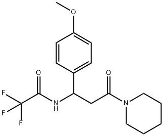 2,2,2-TRIFLUORO-N-[1-(4-METHOXYPHENYL)-3-OXO-3-PIPERIDINOPROPYL]ACETAMIDE Struktur