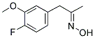 (4-FLUORO-3-METHOXYPHENYL)ACETONE OXIME Struktur