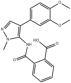 2-(([4-(3,4-DIMETHOXYPHENYL)-1-METHYL-1H-PYRAZOL-5-YL]AMINO)CARBONYL)BENZENECARBOXYLIC ACID Struktur