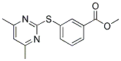 3-[(4,6-DIMETHYLPYRIMIDIN-2-YL)THIO]BENZOIC ACID, METHYL ESTER Struktur