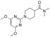 1-(4,6-DIMETHOXYPYRIMIDIN-2-YL)-N,N-DIMETHYLPIPERIDINE-4-CARBOXAMIDE Struktur