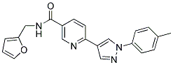 N-(2-FURYLMETHYL)-6-[1-(4-METHYLPHENYL)-1H-PYRAZOL-4-YL]NICOTINAMIDE Struktur