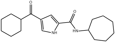 N-CYCLOHEPTYL-4-(CYCLOHEXYLCARBONYL)-1H-PYRROLE-2-CARBOXAMIDE Struktur