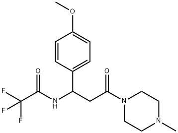 2,2,2-TRIFLUORO-N-[1-(4-METHOXYPHENYL)-3-(4-METHYLPIPERAZINO)-3-OXOPROPYL]ACETAMIDE Struktur