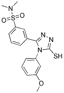 3-[5-MERCAPTO-4-(3-METHOXY-PHENYL)-4H-[1,2,4]TRIAZOL-3-YL]-N,N-DIMETHYL-BENZENESULFONAMIDE Struktur