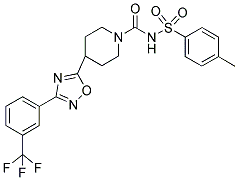 N-((4-METHYLPHENYL)SULFONYL)-4-[3-(3-(TRIFLUOROMETHYL)PHENYL)-1,2,4-OXADIAZOL-5-YL]PIPERIDINE-1-CARBOXAMIDE Struktur