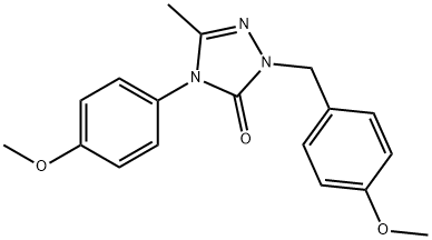 2-(4-METHOXYBENZYL)-4-(4-METHOXYPHENYL)-5-METHYL-2,4-DIHYDRO-3H-1,2,4-TRIAZOL-3-ONE Struktur