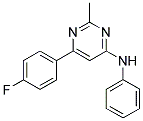 6-(4-FLUOROPHENYL)-2-METHYL-N-PHENYLPYRIMIDIN-4-AMINE Struktur