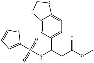 METHYL 3-(1,3-BENZODIOXOL-5-YL)-3-[(2-THIENYLSULFONYL)AMINO]PROPANOATE Struktur