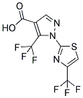 5-(TRIFLUOROMETHYL)-1-[4-(TRIFLUOROMETHYL)-1,3-THIAZOL-2-YL]-1H-PYRAZOLE-4-CARBOXYLIC ACID Struktur