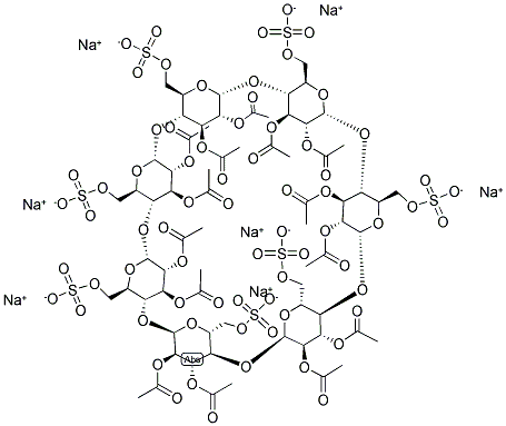 HEPTAKIS(2,3-DI-O-ACETYL-6-O-SULFO)-BETA-CYCLODEXTRIN HEPTASODIUM SALT Struktur