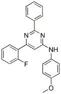 6-(2-FLUOROPHENYL)-N-(4-METHOXYPHENYL)-2-PHENYLPYRIMIDIN-4-AMINE Struktur