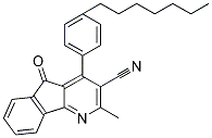 4-(4-HEPTYLPHENYL)-2-METHYL-5-OXO-5H-INDENO[1,2-B]PYRIDINE-3-CARBONITRILE Struktur