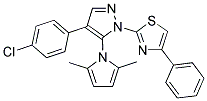 2-[4-(4-CHLOROPHENYL)-5-(2,5-DIMETHYL-1H-PYRROL-1-YL)-1H-PYRAZOL-1-YL]-4-PHENYL-1,3-THIAZOLE Struktur