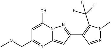 5-(METHOXYMETHYL)-2-[1-METHYL-5-(TRIFLUOROMETHYL)-1H-PYRAZOL-4-YL]PYRAZOLO[1,5-A]PYRIMIDIN-7-OL Struktur