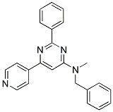 N-BENZYL-N-METHYL-2-PHENYL-6-PYRIDIN-4-YLPYRIMIDIN-4-AMINE Struktur