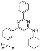 CYCLOHEXYL-[2-PHENYL-6-(3-TRIFLUOROMETHYL-PHENYL)-PYRIMIDIN-4-YL]-AMINE Struktur