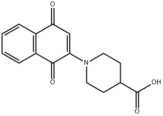 1-(1,4-DIOXO-1,4-DIHYDRO-2-NAPHTHALENYL)-4-PIPERIDINECARBOXYLIC ACID Struktur