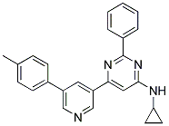 CYCLOPROPYL-[2-PHENYL-6-(5-P-TOLYL-PYRIDIN-3-YL)-PYRIMIDIN-4-YL]-AMINE Struktur