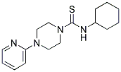 (CYCLOHEXYLAMINO)(4-(2-PYRIDYL)PIPERAZINYL)METHANE-1-THIONE Struktur