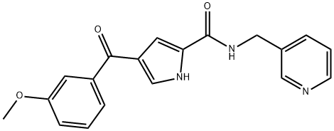 4-(3-METHOXYBENZOYL)-N-(3-PYRIDINYLMETHYL)-1H-PYRROLE-2-CARBOXAMIDE Struktur