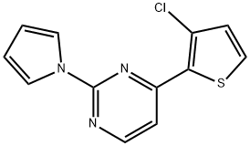 4-(3-CHLORO-2-THIENYL)-2-(1H-PYRROL-1-YL)PYRIMIDINE Struktur