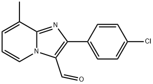 2-(4-CHLORO-PHENYL)-8-METHYL-IMIDAZO[1,2-A]-PYRIDINE-3-CARBALDEHYDE Struktur