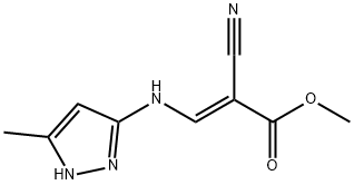 METHYL (E)-2-CYANO-3-[(3-METHYL-1H-PYRAZOL-5-YL)AMINO]-2-PROPENOATE Struktur