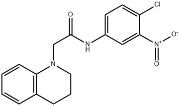 N-(4-CHLORO-3-NITROPHENYL)-2-[3,4-DIHYDRO-1(2H)-QUINOLINYL]ACETAMIDE Struktur