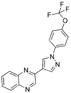 2-(1-[4-(TRIFLUOROMETHOXY)PHENYL]-1H-PYRAZOL-4-YL)QUINOXALINE Struktur