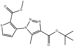 TERT-BUTYL 1-[2-(METHOXYCARBONYL)-3-THIENYL]-5-METHYL-1H-1,2,3-TRIAZOLE-4-CARBOXYLATE Struktur