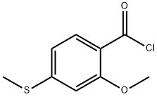 2-METHOXY-4-METHYLSULFANYLBENZOYL CHLORIDE Struktur