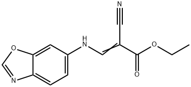 ETHYL (E)-3-(1,3-BENZOXAZOL-6-YLAMINO)-2-CYANO-2-PROPENOATE Struktur