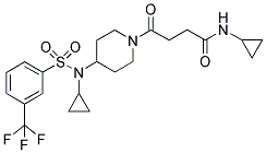 N-CYCLOPROPYL-4-[4-(CYCLOPROPYL((3-(TRIFLUOROMETHYL)PHENYL)SULPHONYL)AMINO)PIPERIDIN-1-YL]-4-OXOBUTANAMIDE Struktur