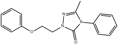 5-METHYL-2-(2-PHENOXYETHYL)-4-PHENYL-2,4-DIHYDRO-3H-1,2,4-TRIAZOL-3-ONE Struktur