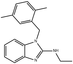 1-(2,5-DIMETHYLBENZYL)-N-ETHYL-1H-1,3-BENZIMIDAZOL-2-AMINE Struktur