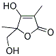 4-HYDROXY-5-(HYDROXYMETHYL)-3,5-DIMETHYLFURAN-2(5H)-ONE Struktur