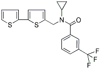 N-CYCLOPROPYL-N-[(5-(2-THIENYL)-2-THIENYL)METHYL]-3-(TRIFLUOROMETHYL)BENZAMIDE Struktur