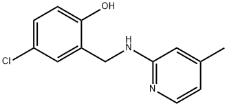 4-CHLORO-2-([(4-METHYL-2-PYRIDINYL)AMINO]METHYL)BENZENOL Struktur