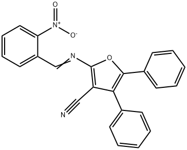 2-([(E)-(2-NITROPHENYL)METHYLIDENE]AMINO)-4,5-DIPHENYL-3-FURONITRILE Struktur