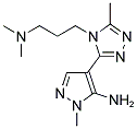 4-(4-[3-(DIMETHYLAMINO)PROPYL]-5-METHYL-4H-1,2,4-TRIAZOL-3-YL)-1-METHYL-1H-PYRAZOL-5-AMINE Struktur