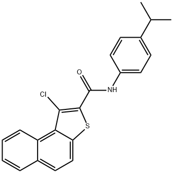 1-CHLORO-N-(4-ISOPROPYLPHENYL)NAPHTHO[2,1-B]THIOPHENE-2-CARBOXAMIDE Struktur